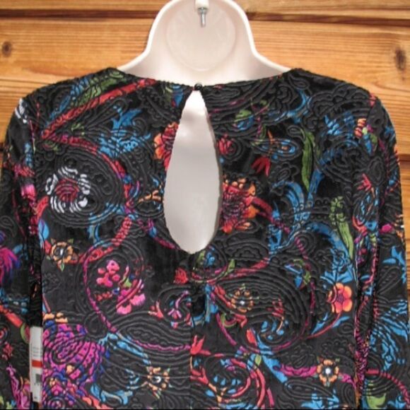 NWT Black Multi Velvet Dress - Picture 7 of 8